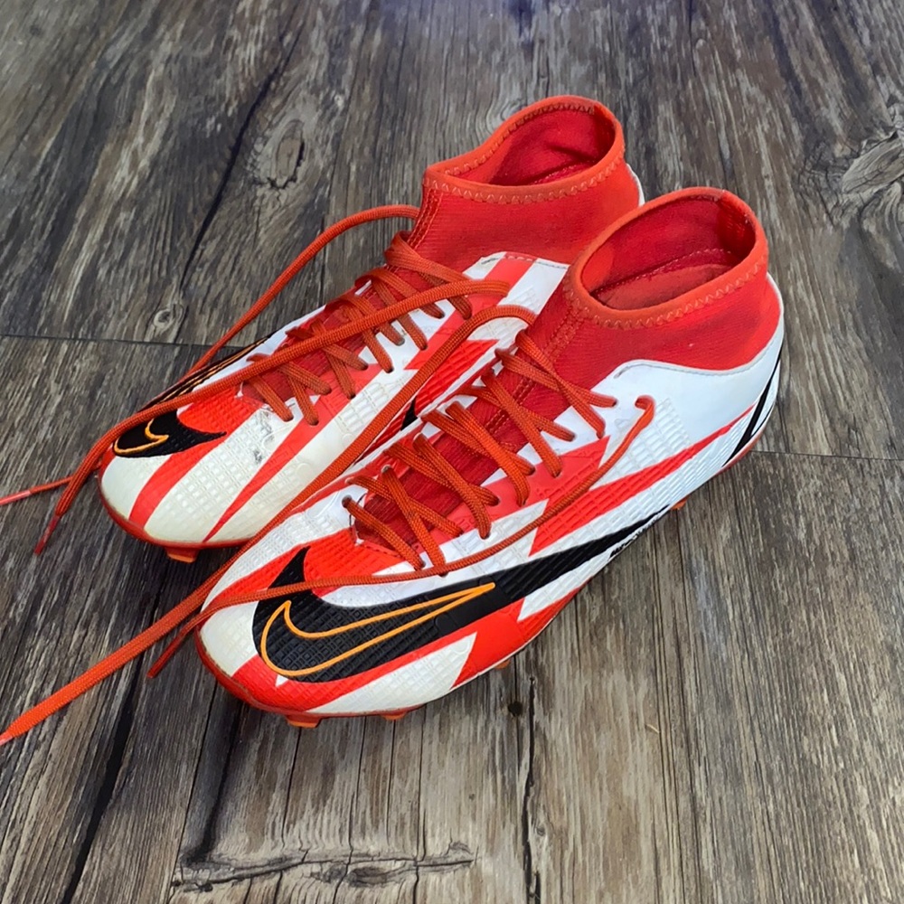 Red and Black Soccer Cleats